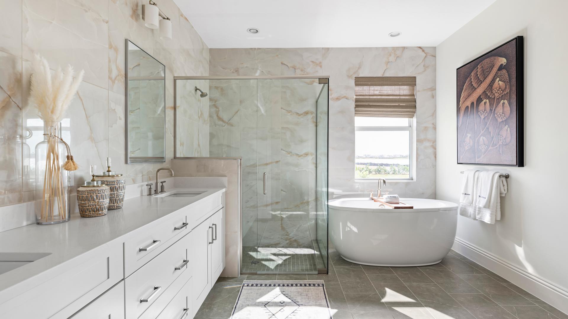 Spa-like primary bathrooms for everyday relaxation