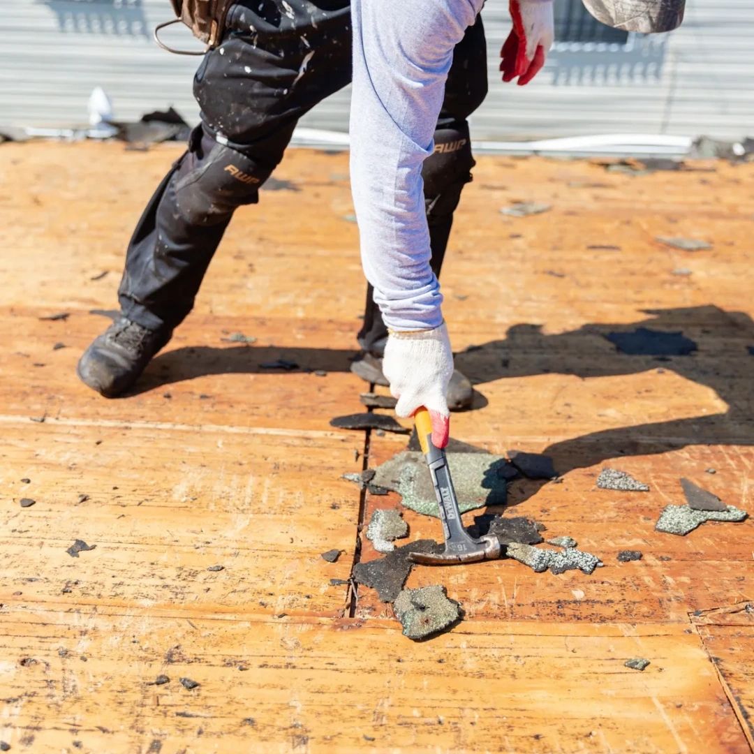 Roof removal work