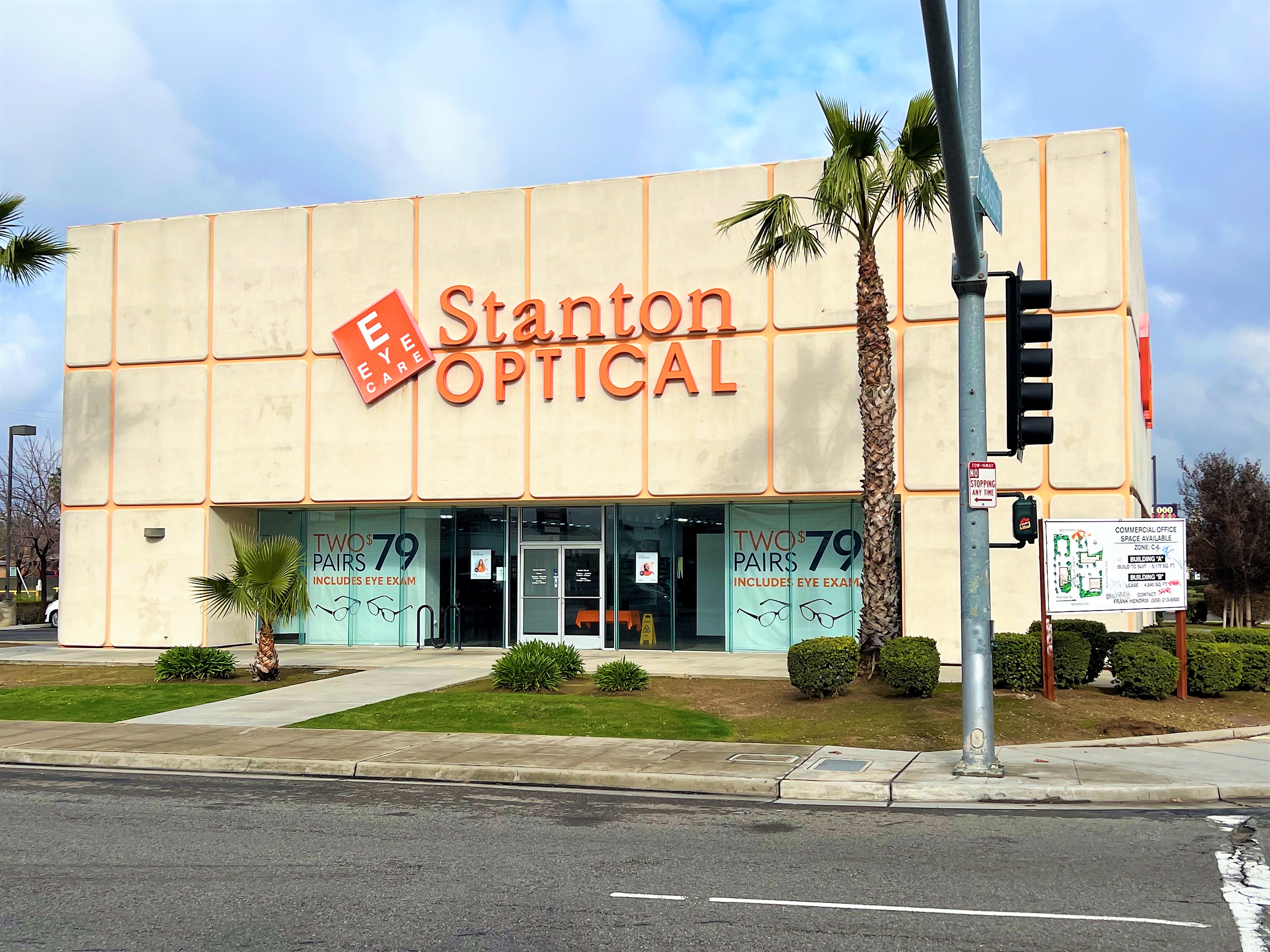 Storefront at Stanton Optical store in Fresno, CA 93650