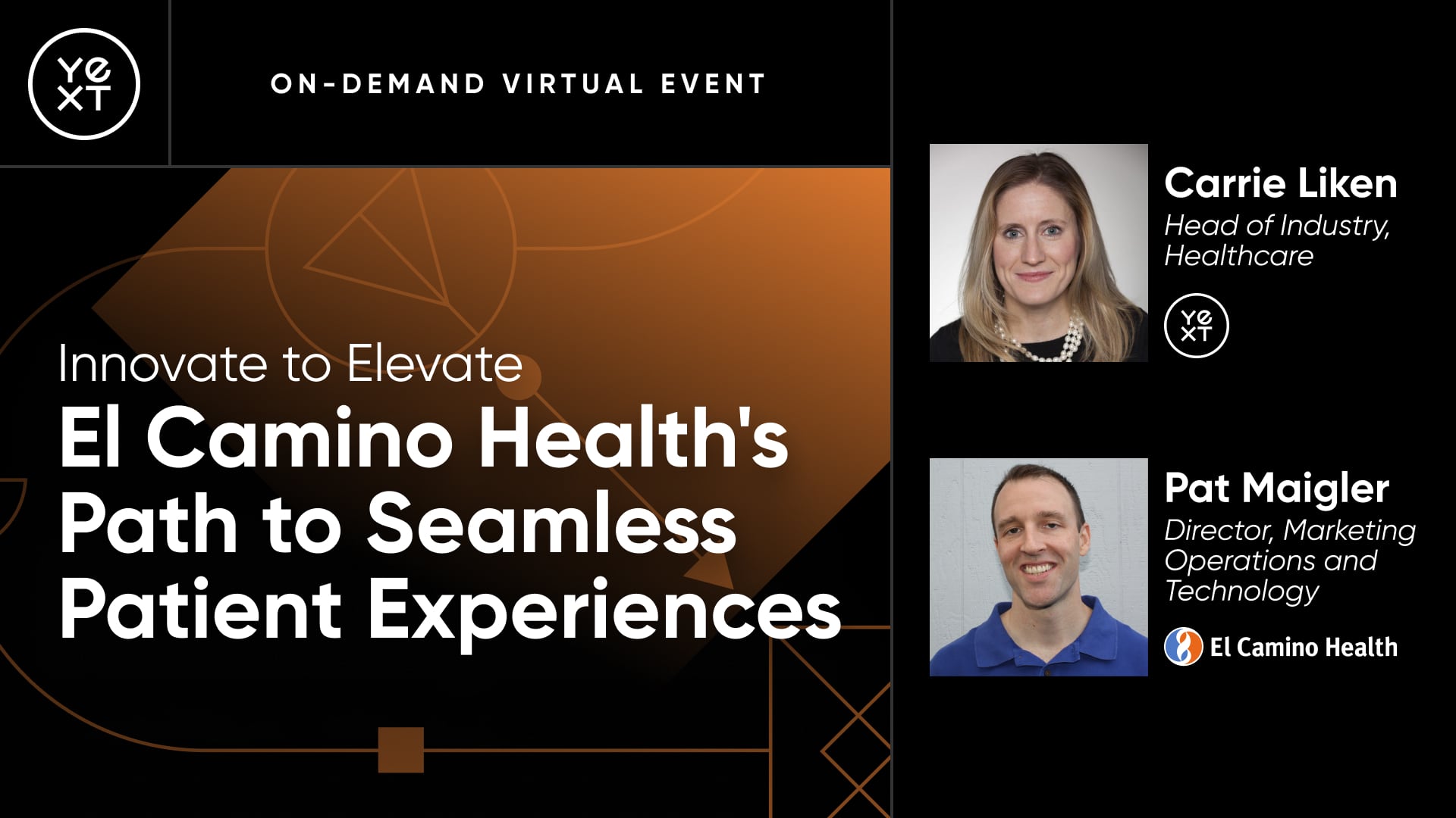 El Camino Health's Path to Seamless Patient Experiences Yext webinar.