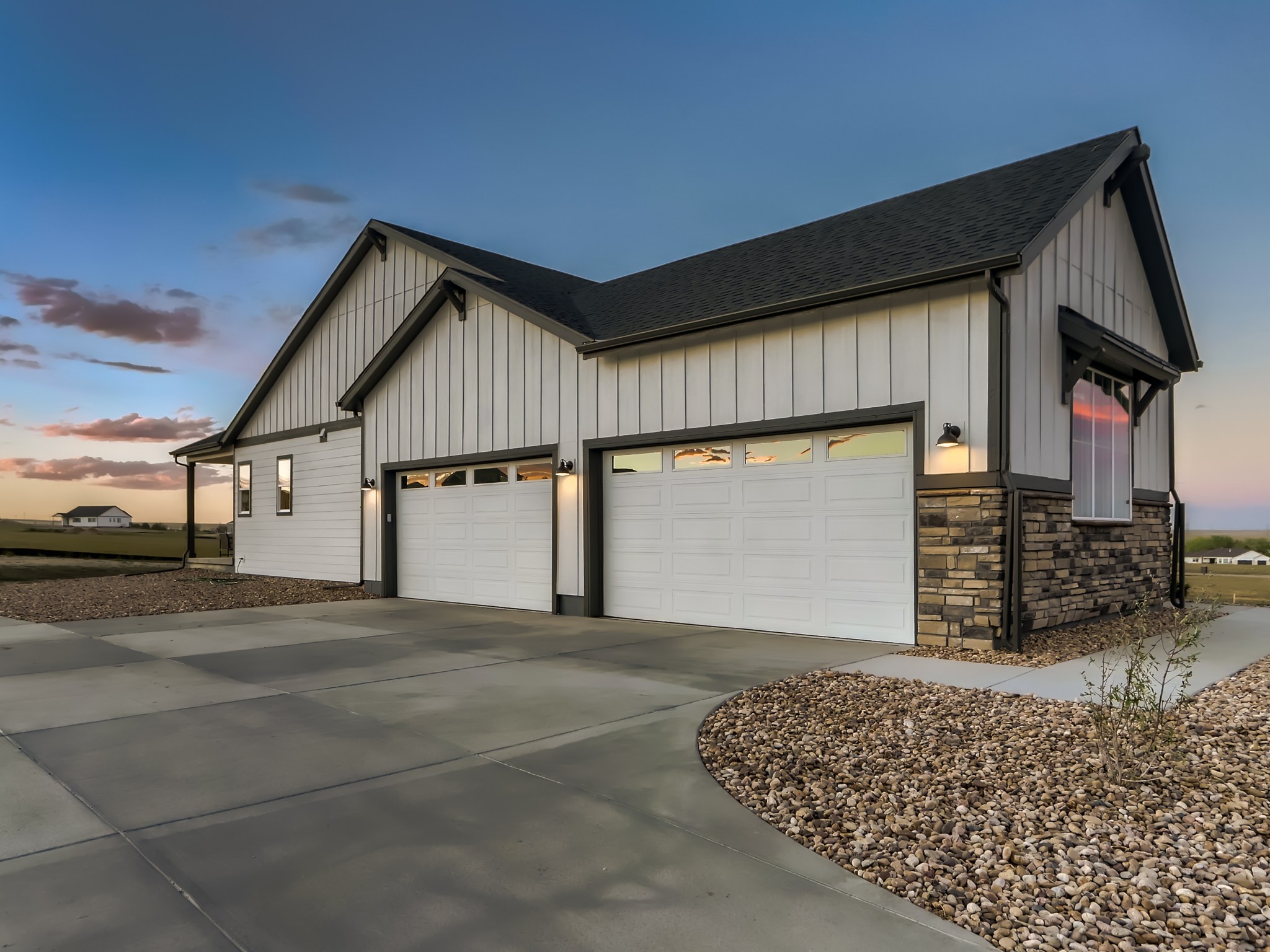 Welcome to 2640 Branding Iron Drive in the picturesque town of Severance, CO! This stunning model home is currently under construction and sits on a sprawling 2.31-acre homesite. With 4 bedrooms, 4 bathrooms, and 4,248 square feet of living space, this home is a true gem waiting for you to make it yours. As you step inside, you will be immediately drawn to the luxurious finishes and contemporary elements that adorn this home. The spacious and inviting floor plan boasts a study, rear covered patio, and a 4-car garage, making it perfect for families and those who love to entertain. The gourmet kitchen is a true chef's delight, complete with an expansive white quartz island that features luxurious veining throughout, 42