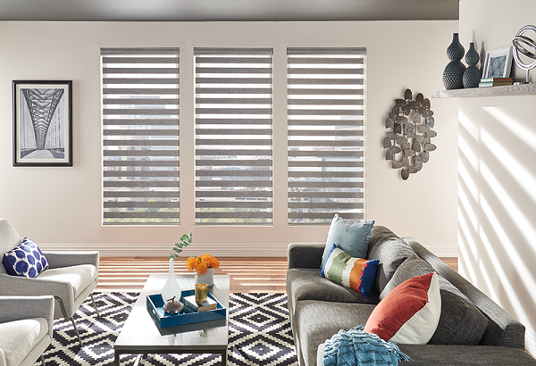 Love bold patterns and geometrics? Our Sheer Shades let you have the look you want! Check them out here, where they feature prominently with a striking stripe pattern!