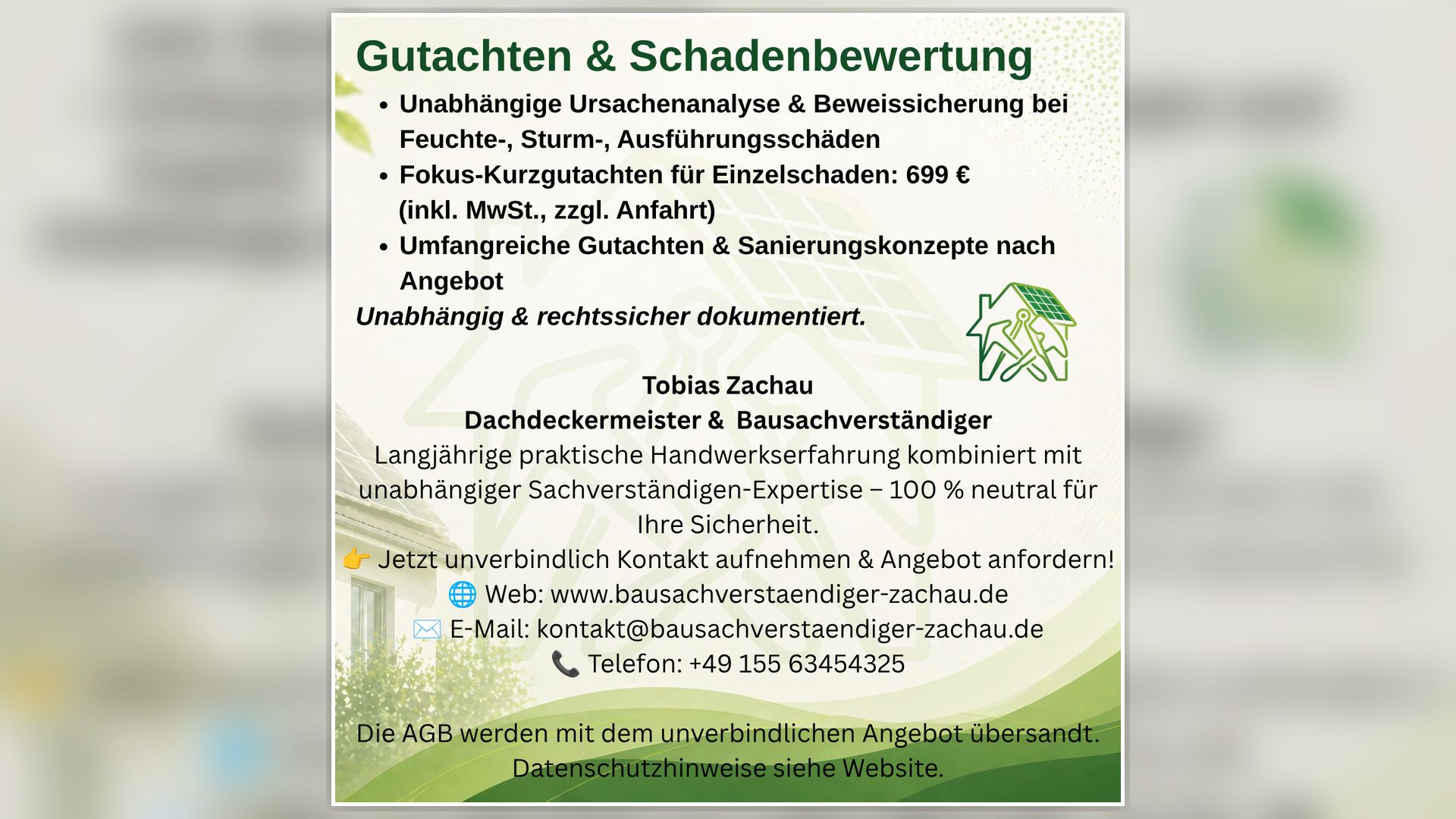 Bausachverständiger Zachau, Am Nettebruch 3 in Nettetal