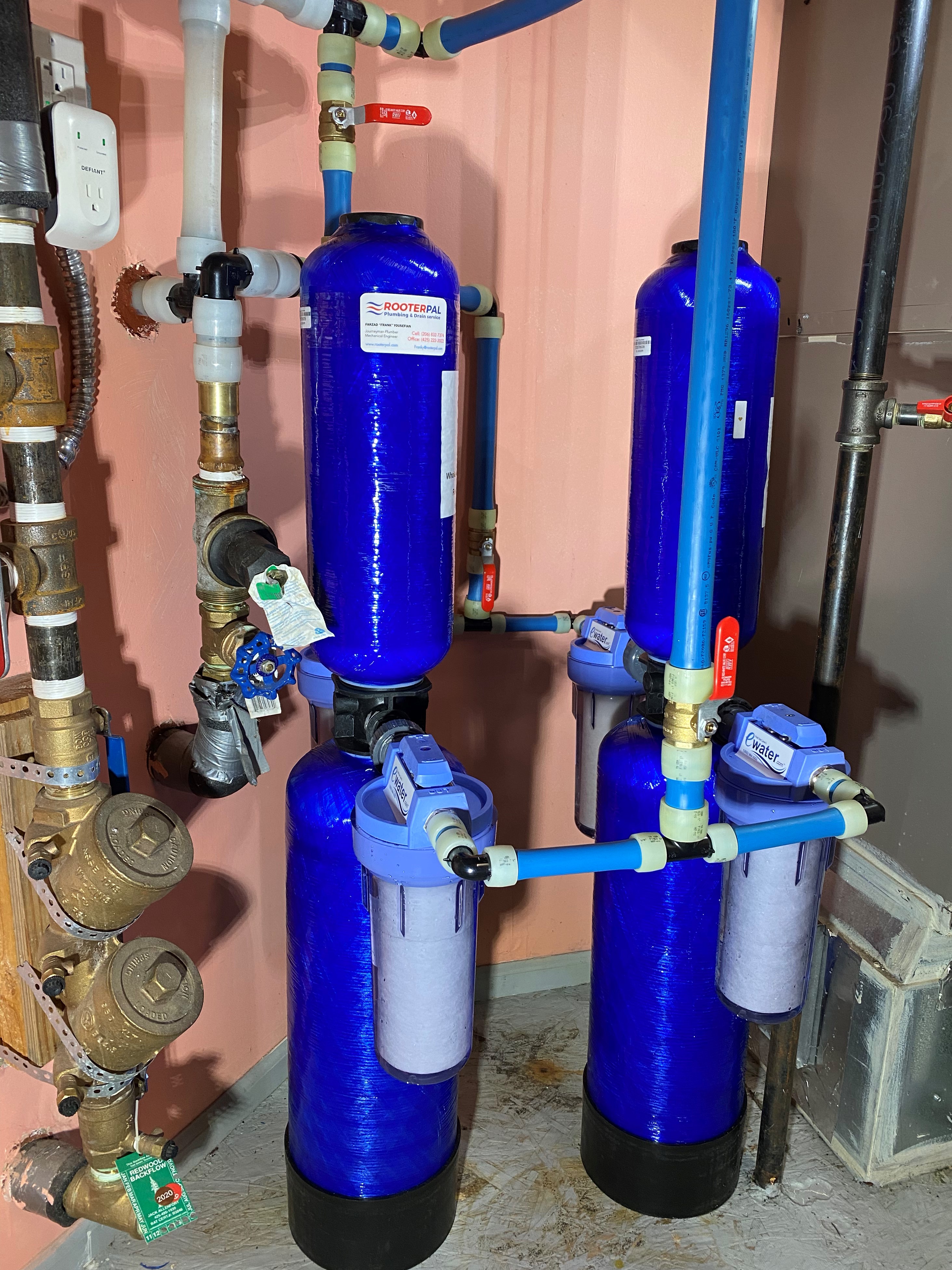 Whole house water filtration system