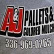 A & J Pallets Inc & Colored Mulch Logo
