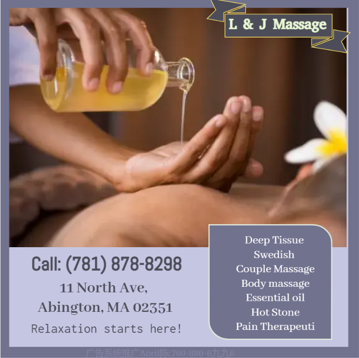 Whether it's stress, physical recovery, or a long day at work, L & J Massage has helped many clients L & J Massage Abington (781)878-8298