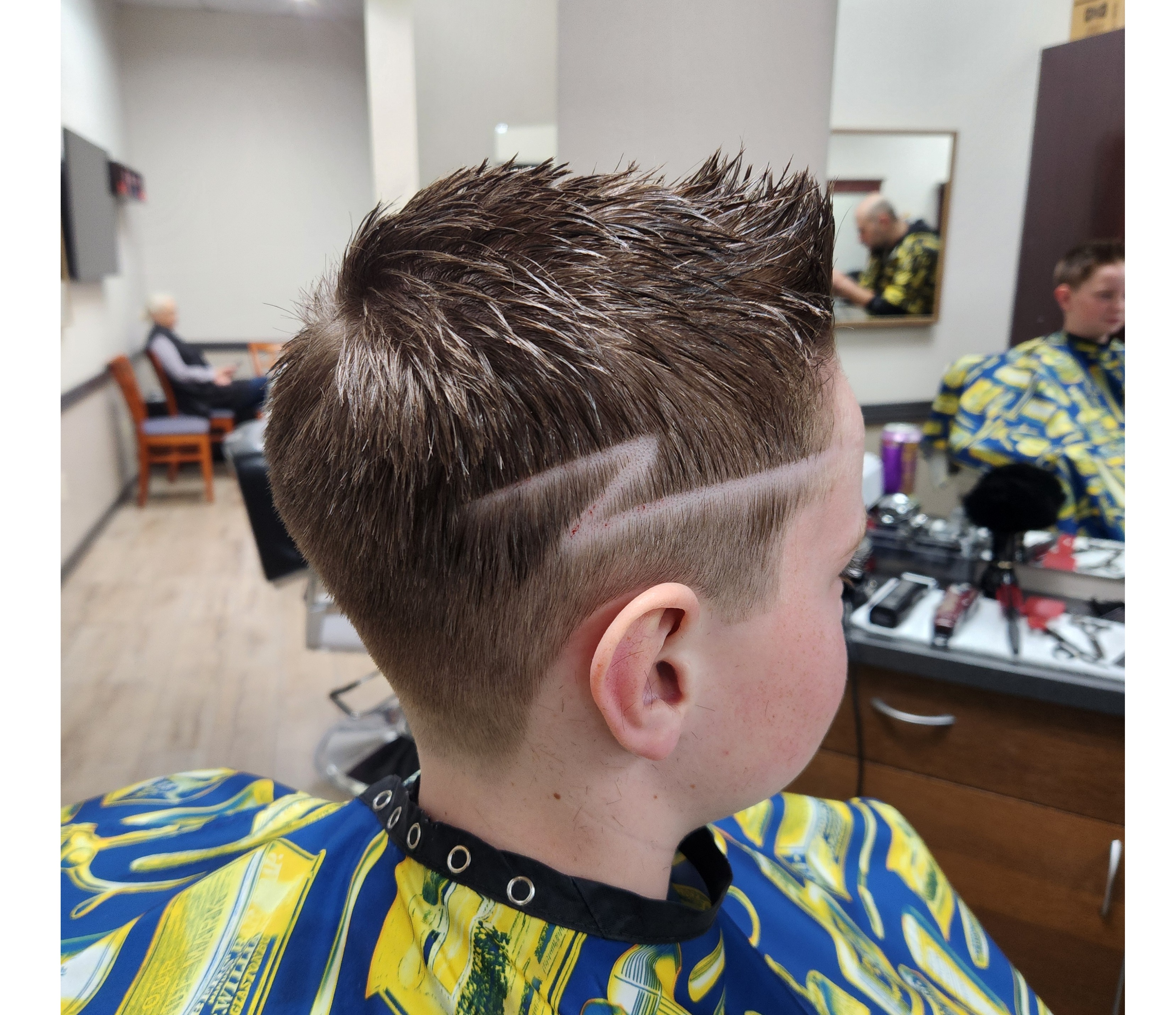 A fresh fade from Fabulous Cuts Scottsdale Arizona. . Haircut with design 