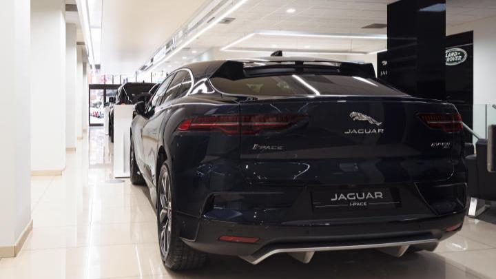 Rear view of Jaguar E-PACE in the Mayfair showroom Stratstone Jaguar Mayfair London 020 7629 4404