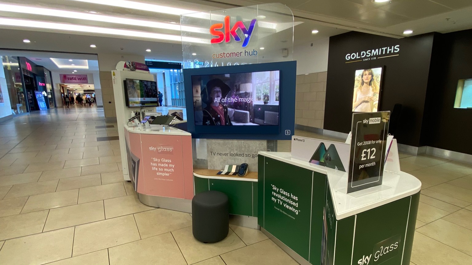 Sky Store Eldon Square Shopping Centre, Newcastle Upon Tyne