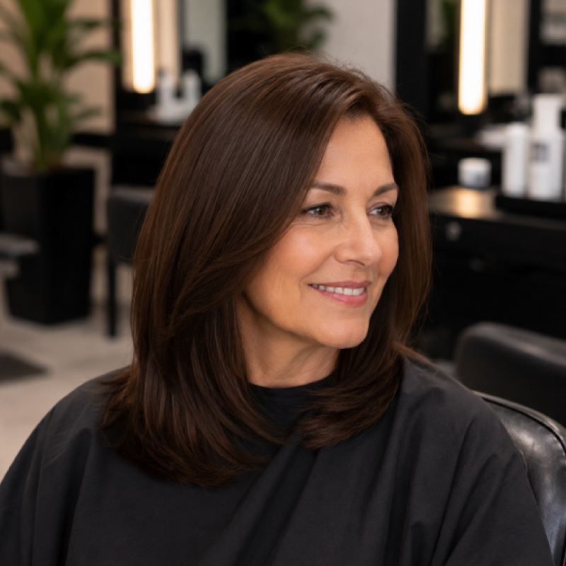 Rich all-over hair color by the professional color specialists at Avissa Salon in Ann Arbor. Customi 