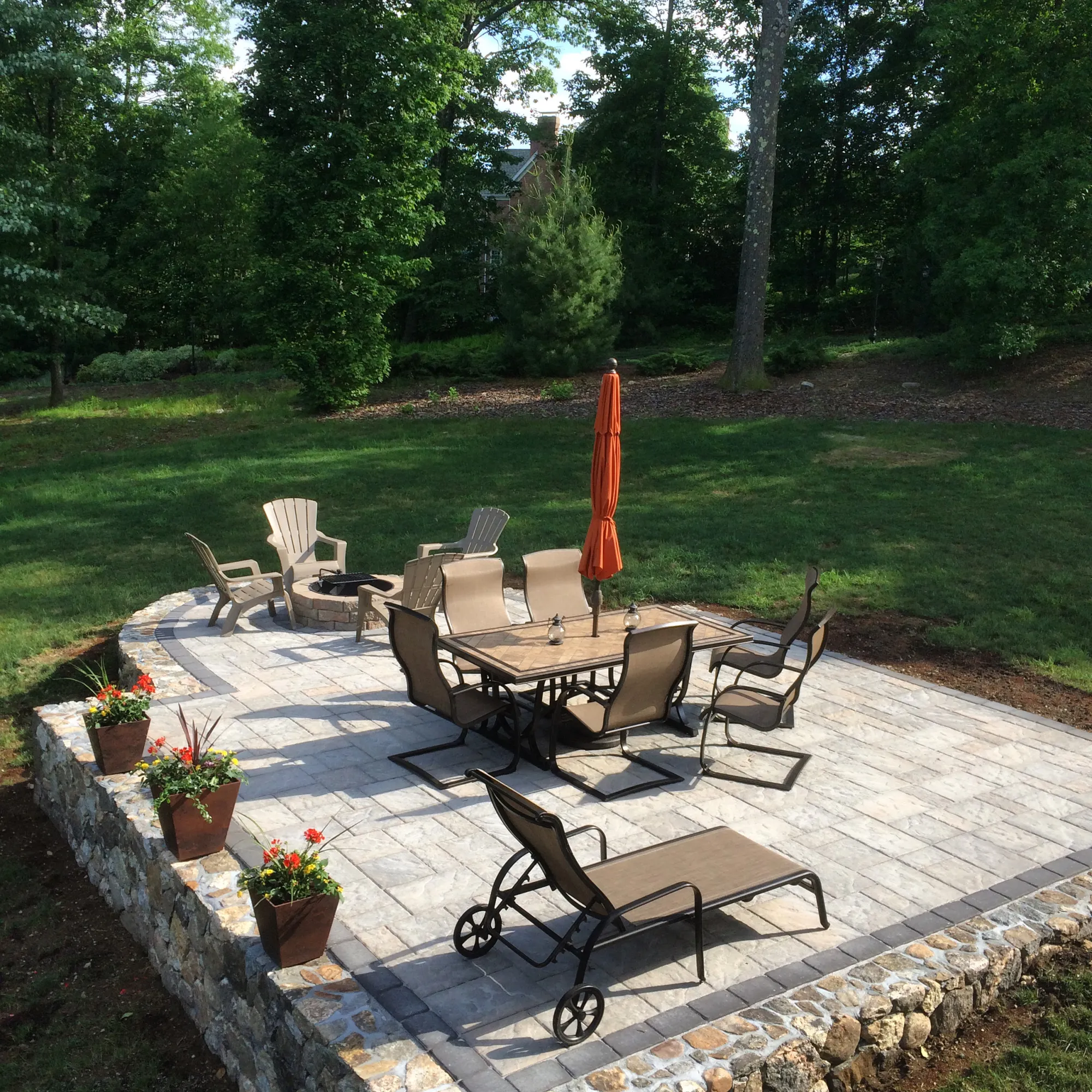 Custom paver patio - Patios project by General Masonry LLC.