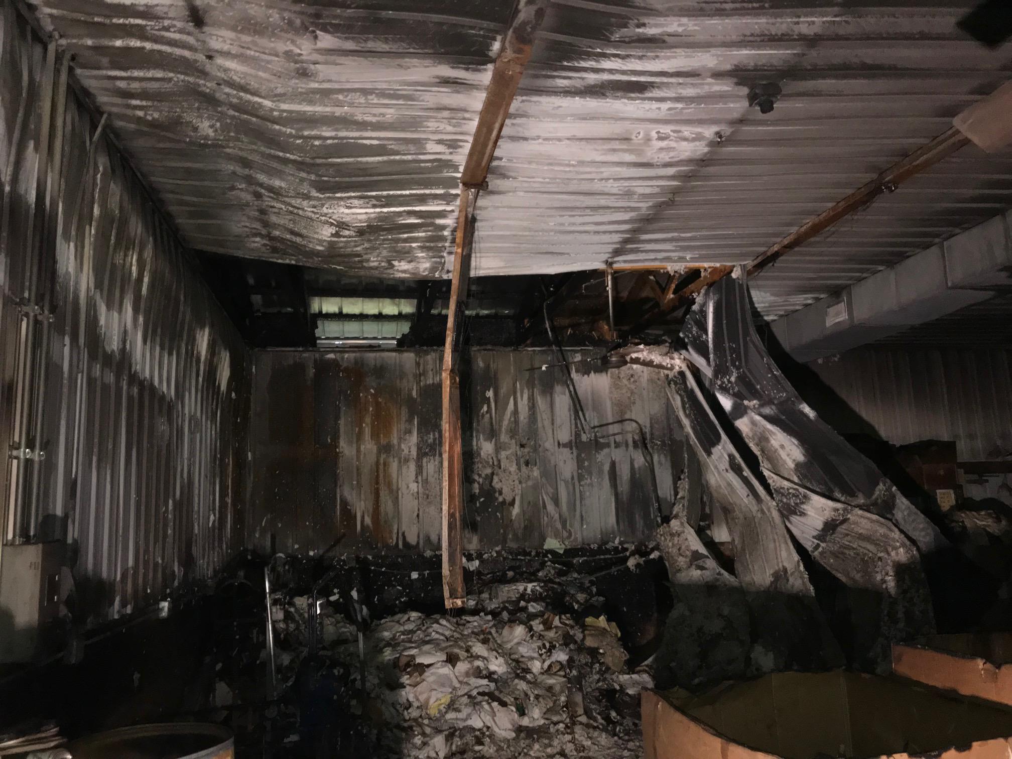 Fire in the basement causes a huge amount of damage.