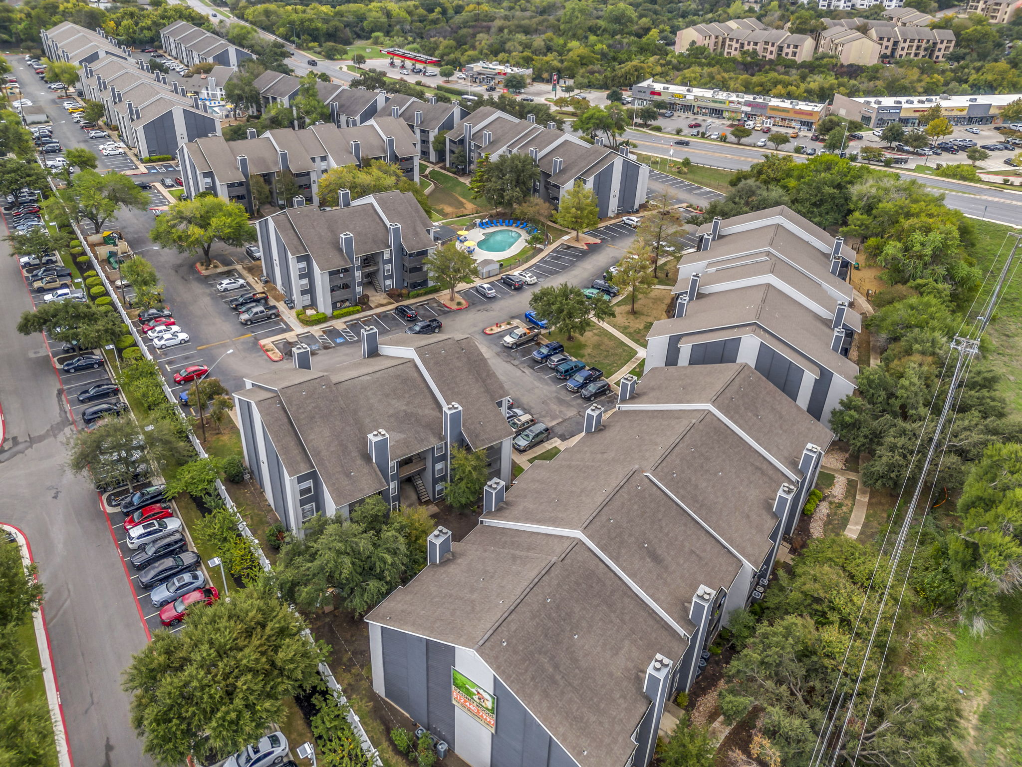 Aerial view of the property 