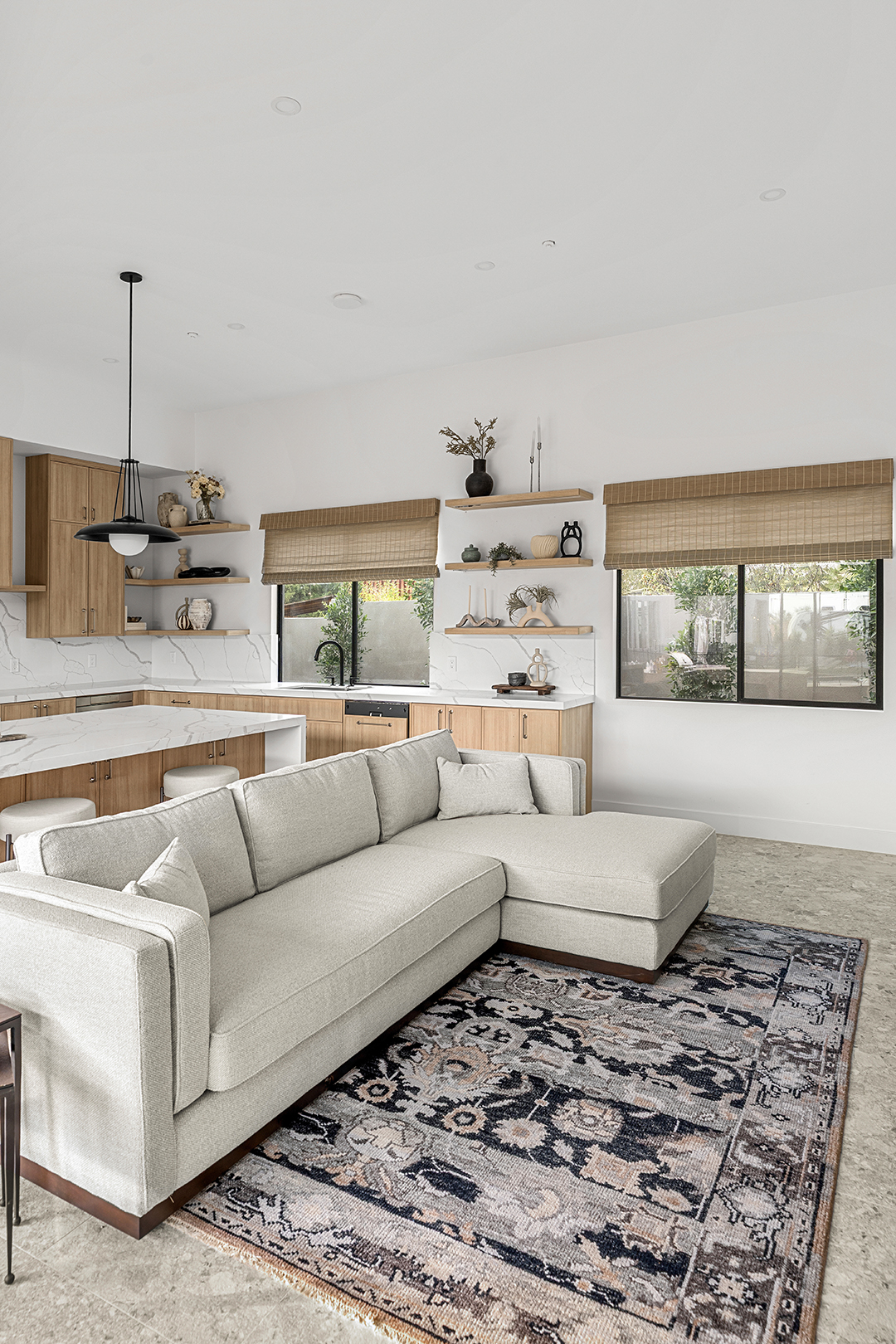 These added woven added a nice added style look to this living room.