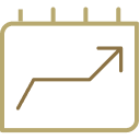 Uptrend graph chart.