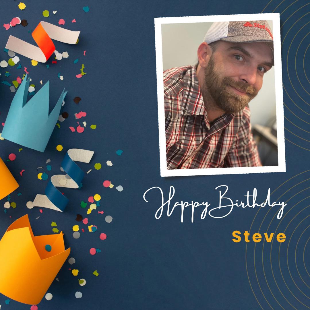 Happy birthday Steve! We are so grateful to have you on our team! Wishing you every success and fulfillment in the journey ahead!