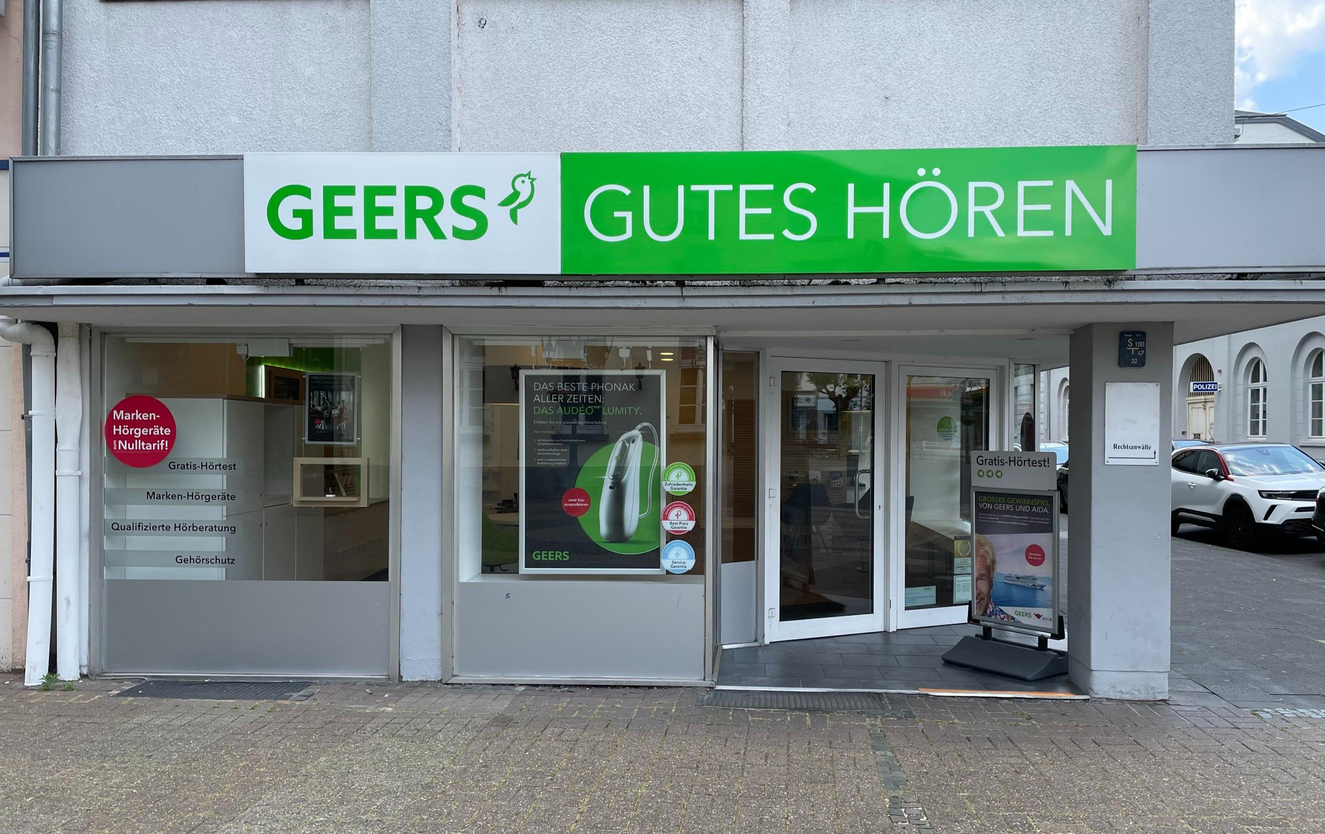 Außenaufnahme vom GEERS Fachgeschäft