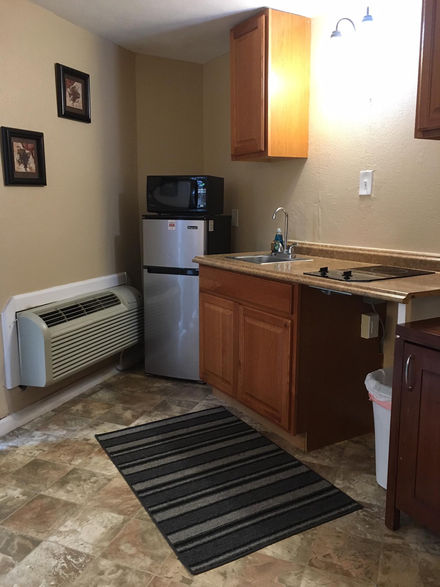 Each room has a kitchenette