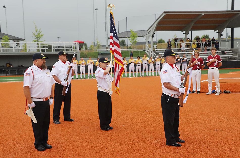 Pregame ceremony at Gleason Fields