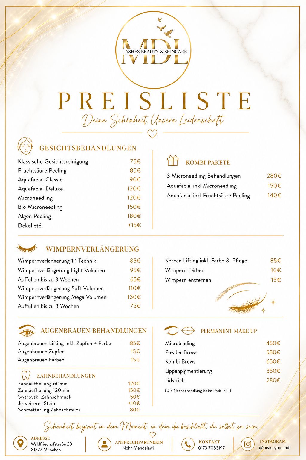 Kosmetikstudio Beautyby_mdl, Waldfriedhofstraße 28 in München