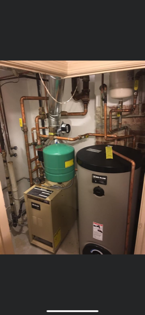 Furnace unit in Washington DC being worked on