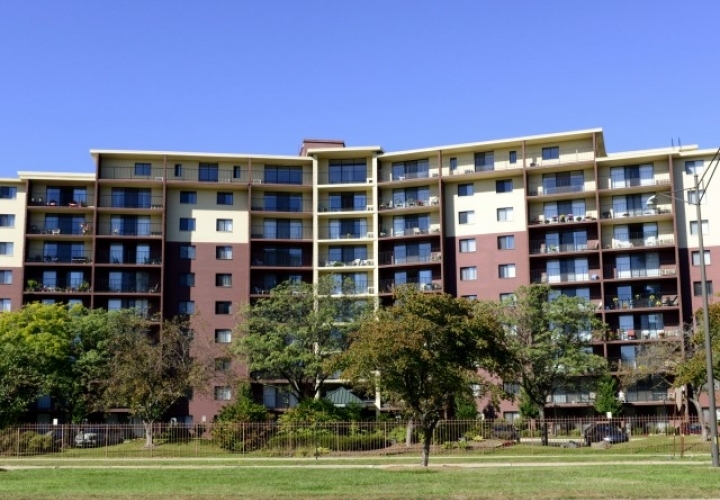 This exterior view of Solaire Senior Living in Southfield, MI highlights a modern and well-maintained senior apartment community designed for adults 62 years of age and better seeking a peaceful and comfortable lifestyle. The multi-story building features private balconies, large windows, and beautifully landscaped surroundings that create a serene residential setting. Solaire offers spacious studio, one-, two-, and three-bedroom senior apartments along with convenient access to nearby healthcare, shopping, parks, and entertainment throughout the Southfield and Metro Detroit area.