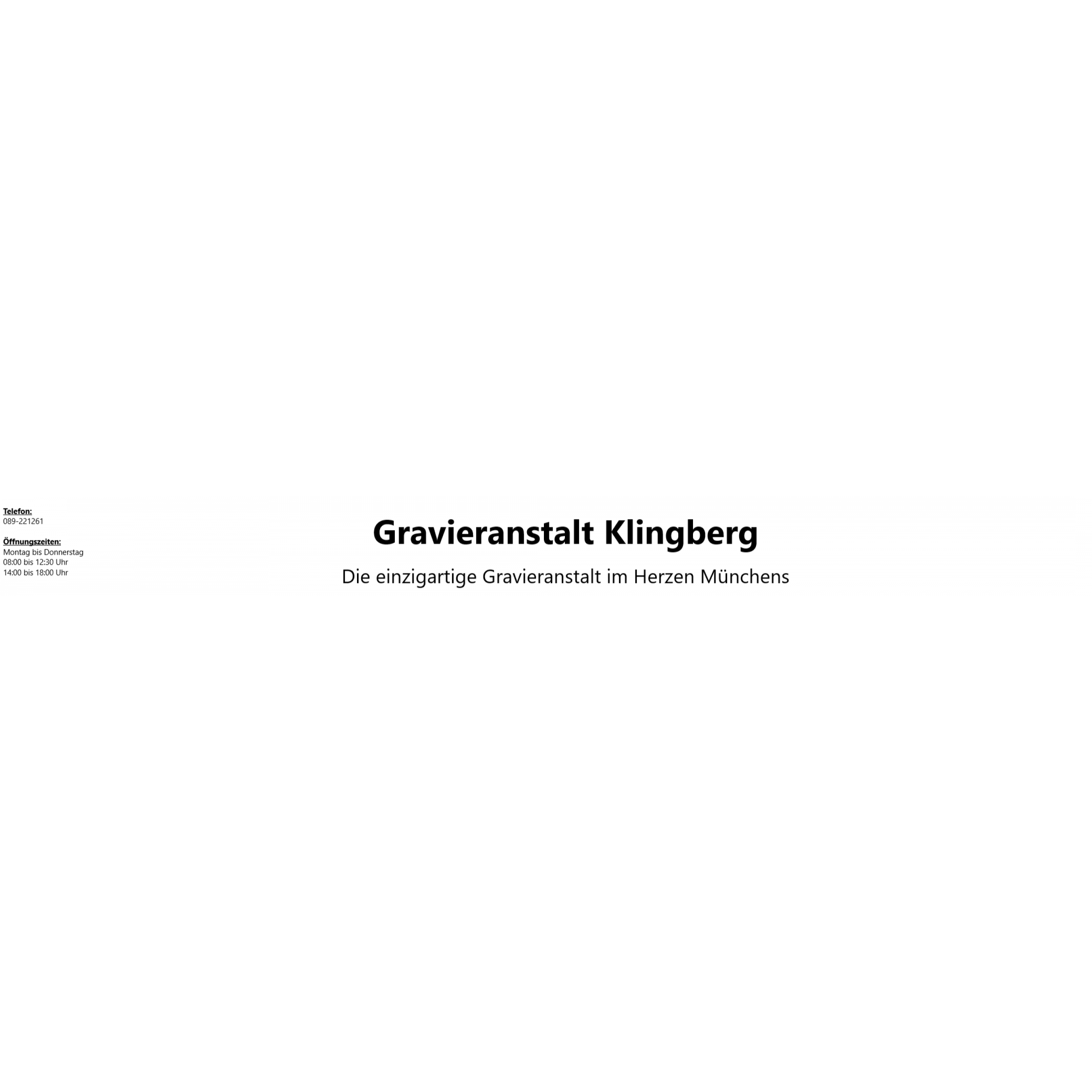 Gravuren Frank Klingberg Gravieranstalt | Stempel | München Logo