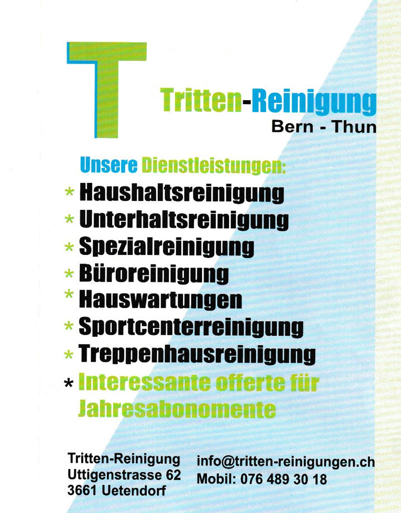 Tritten Reinigung, Uttigenstrasse 62 in Uetendorf