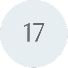 The number 17 in a circle.