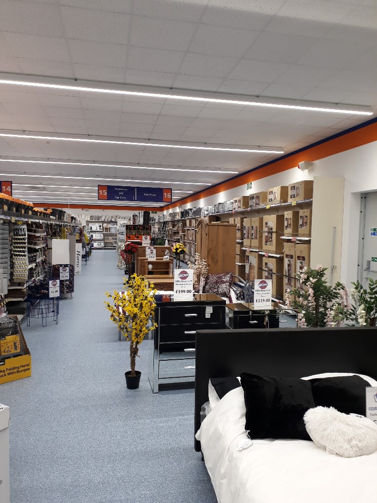 B&M's new store at Cromwell Retail Park, Wisbech sells a wide range of indoor furniture.