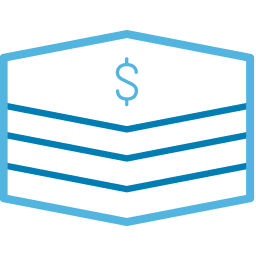 Stacked coins icon.