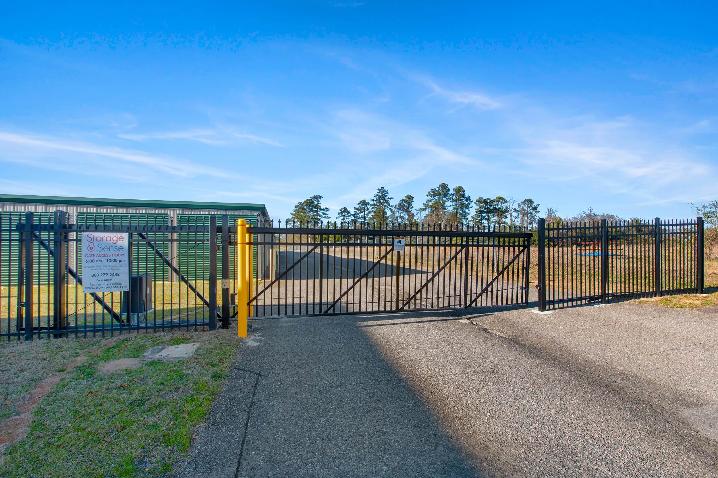 Gated Entrance to Storage Facility