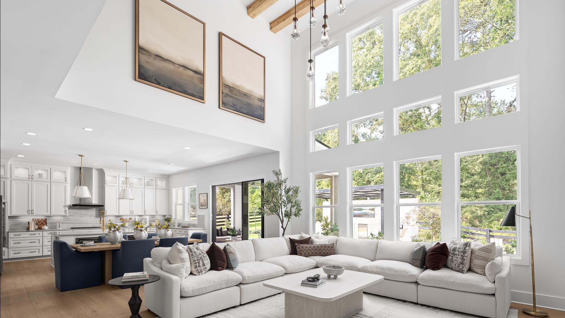 Open-concept floor plans