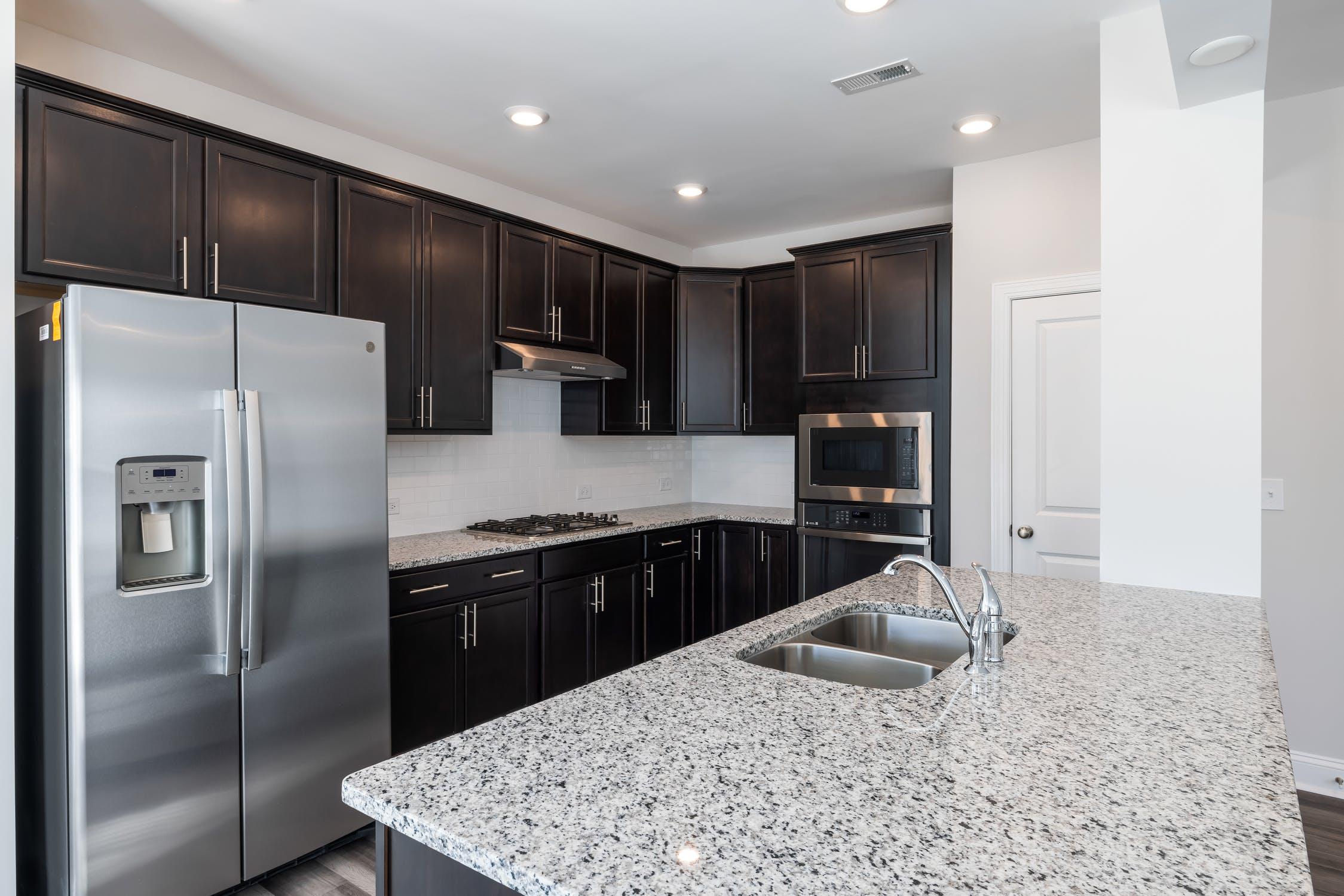 Kitchen after cabinet refinishing Salt Lake City, UT