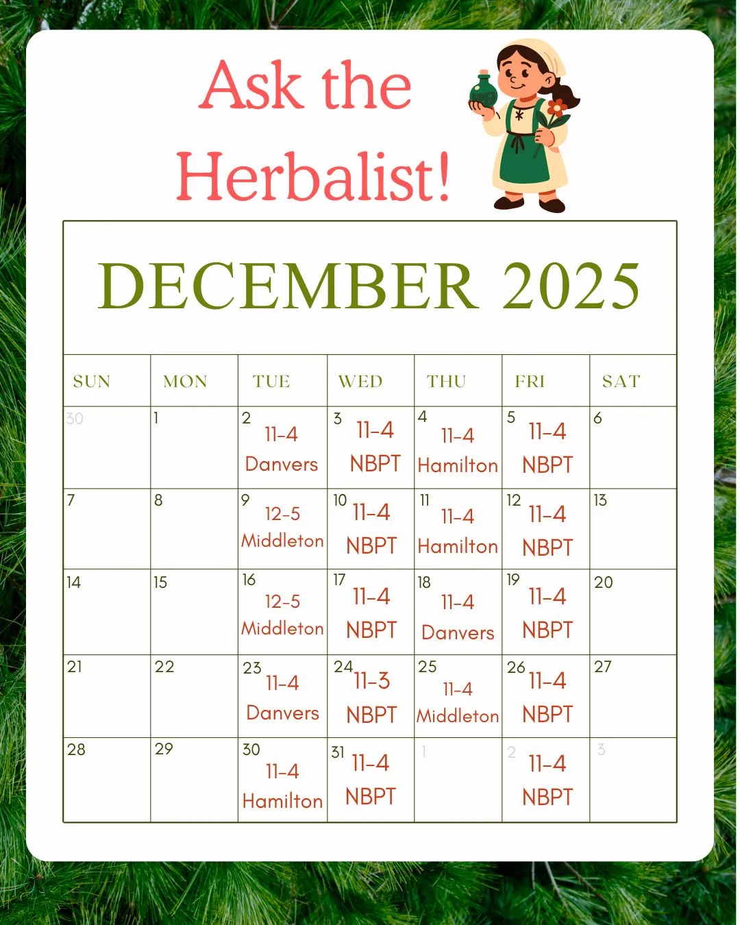 Image of Local Pet Event Herbalist Schedule Nearby