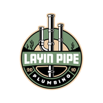 Layin Pipe Plumbing Logo