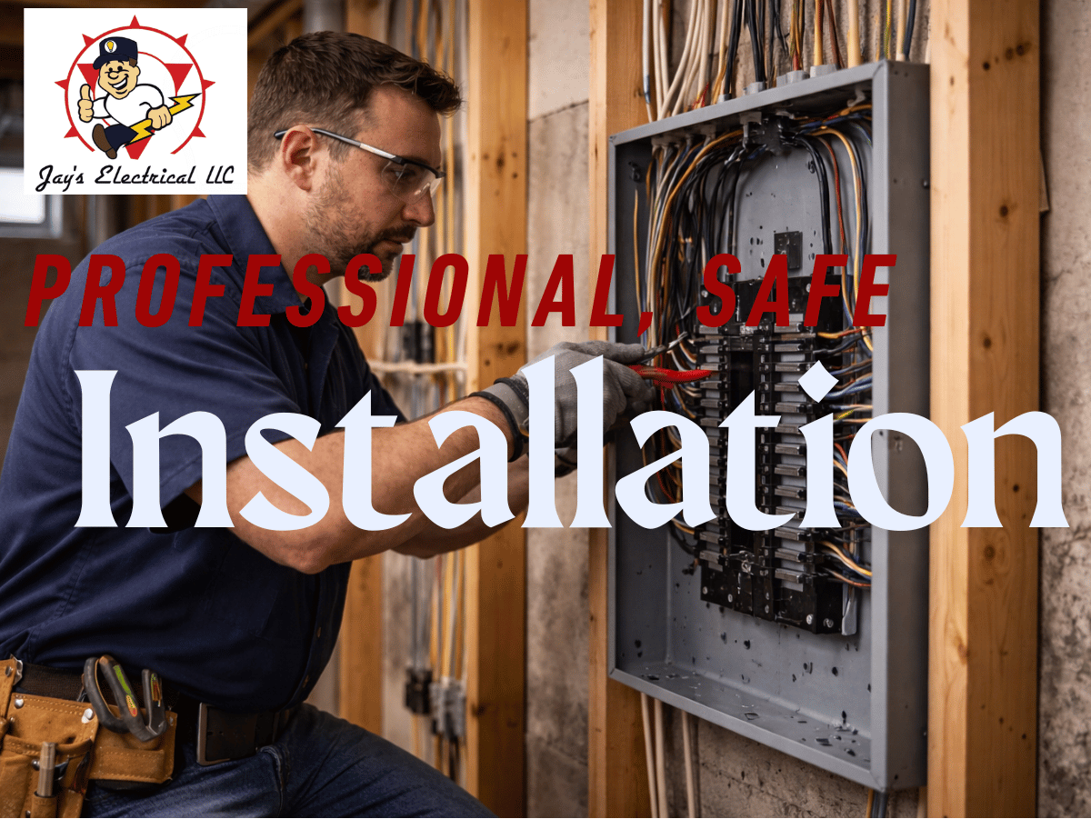 Professional electrical panel installation by Jay’s Electrical LLC in Greeley, Colorado. We provide  