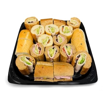 Variety of sandwiches made on our fresh baked breads or wraps dressed up right with lettuce, tomatoes, pickles and black olives, with mayo and mustard on the side. Red onions and cherry peppers served upon request.