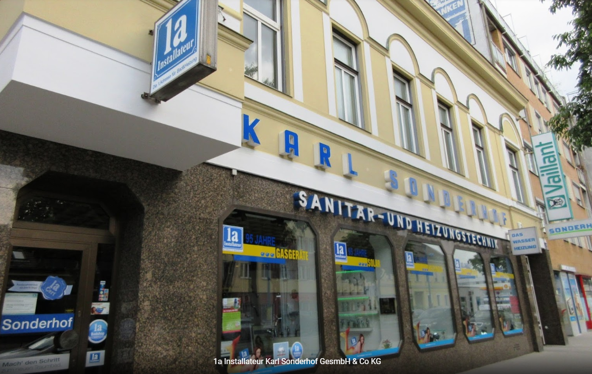 1a Installateur Karl Sonderhof GesmbH & Co KG, Floridsdorfer Hauptstraße 18 in Wien