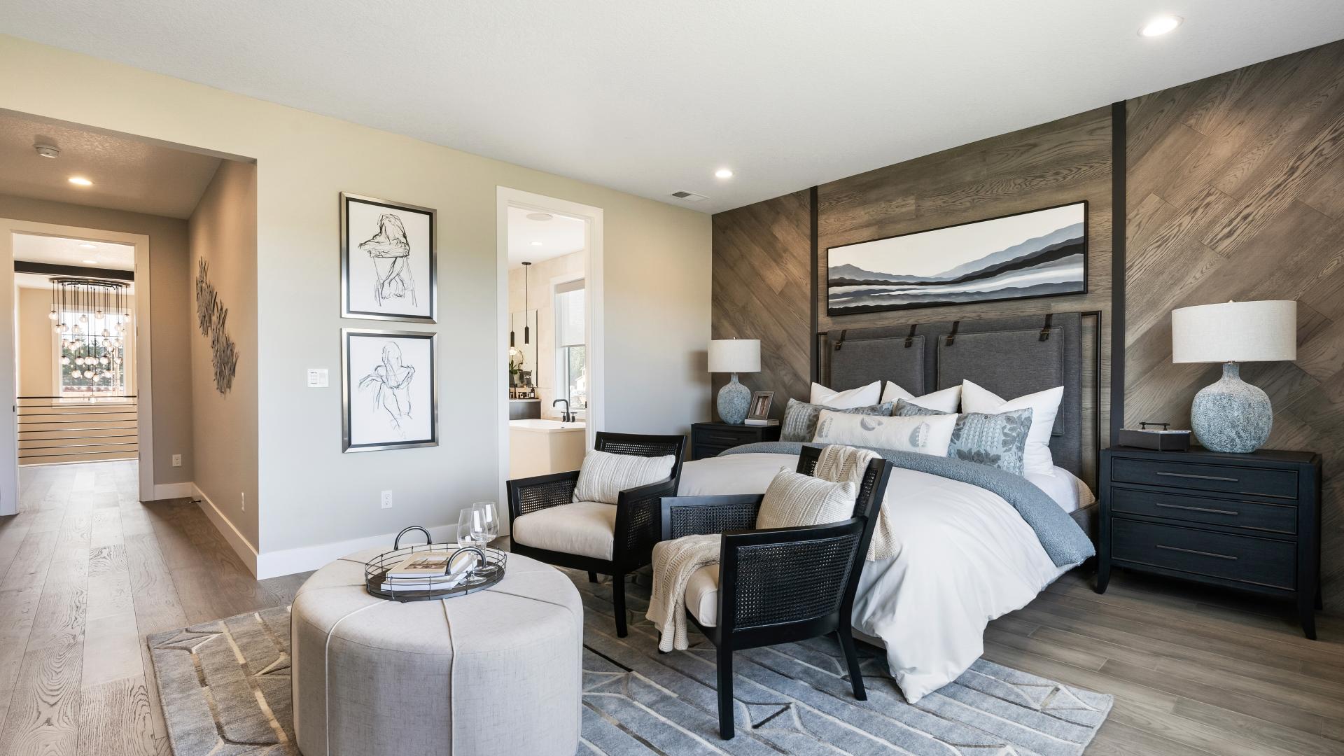Many home designs offer first-floor primary bedroom suites, creating a luxurious single-level living experience