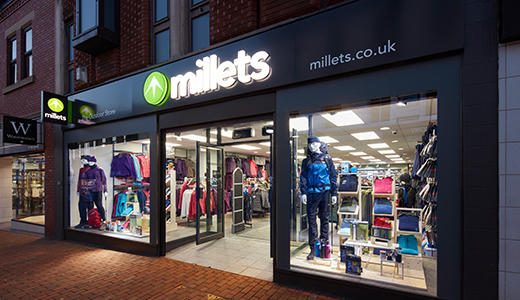 Millets Macclesfield Store Front Millets Macclesfield 01625 460197