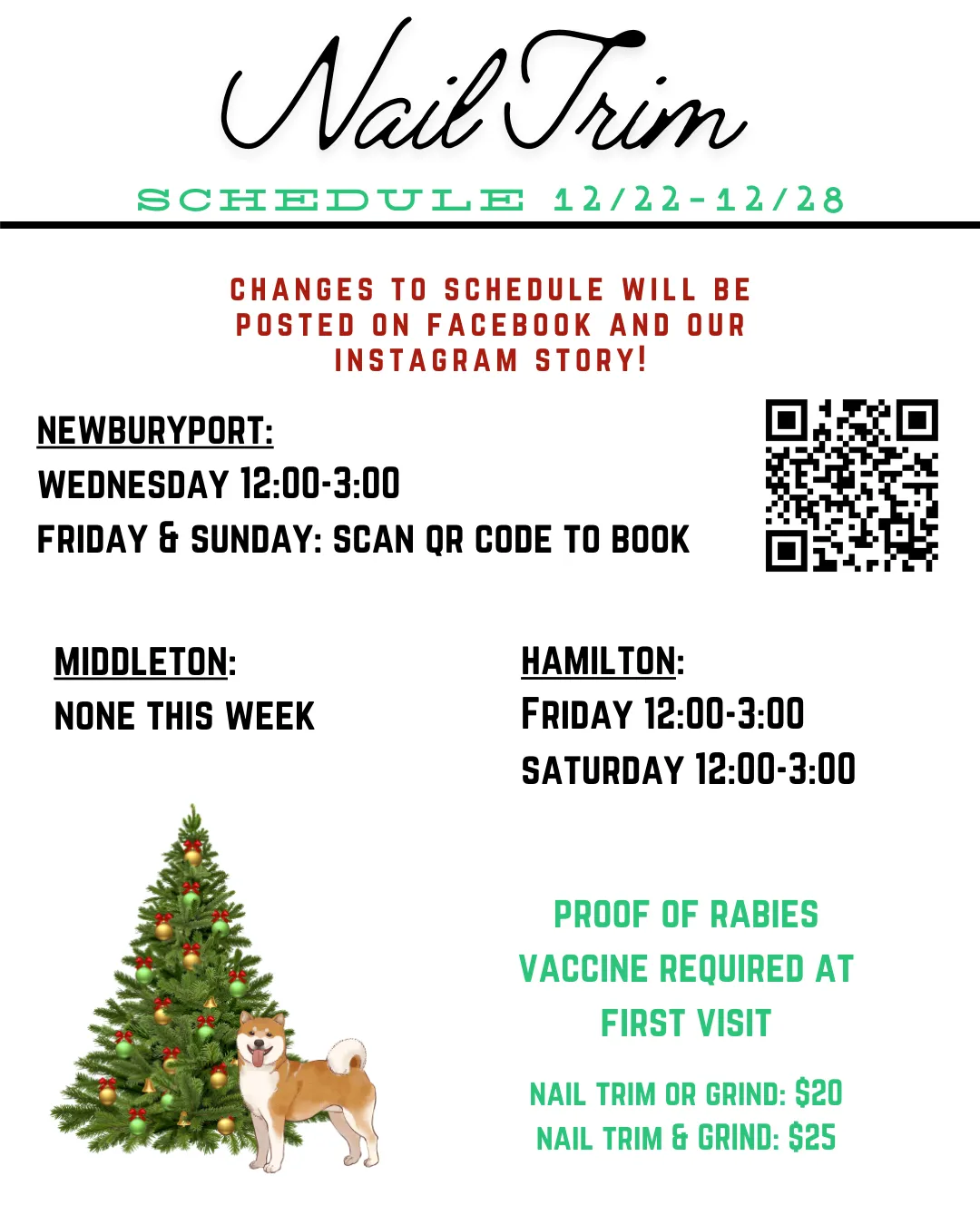 Image of Local Pet Event Nail Trims week of 12/22 Nearby