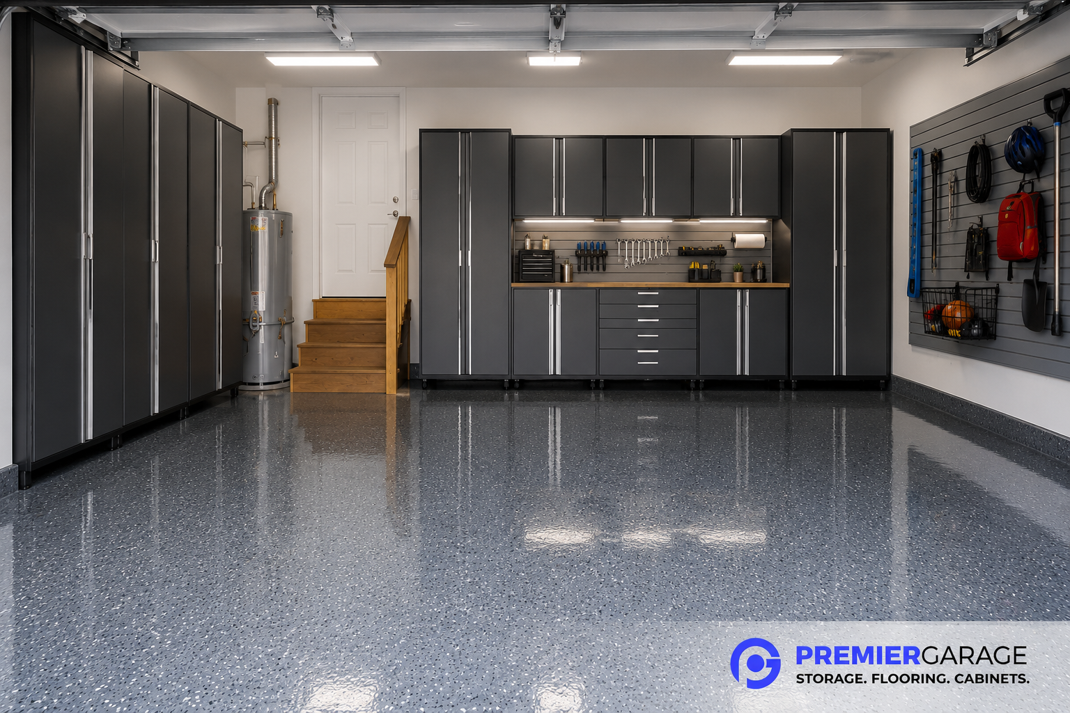 Our PremierOne® floor coatings are designed to handle whatever life throws at them, from oil drips to heavy foot traffic. Built tough, built to last. Contact us to get yours installed this season! ????