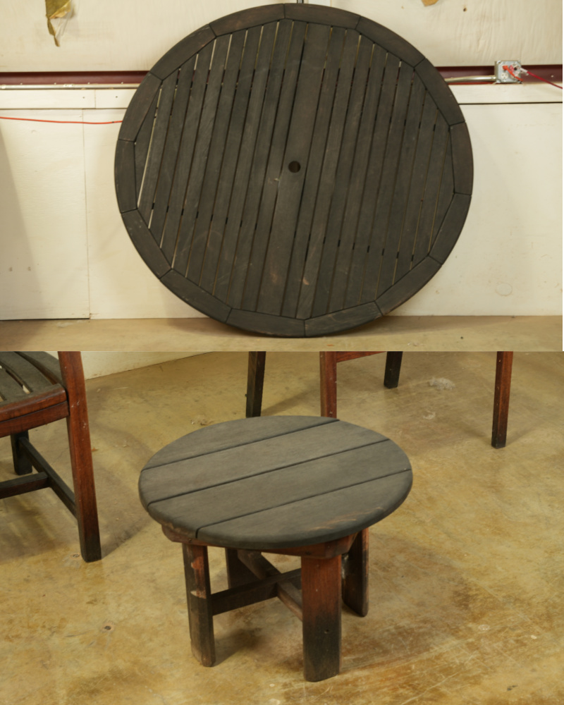 Table top and Table Before Restoration
