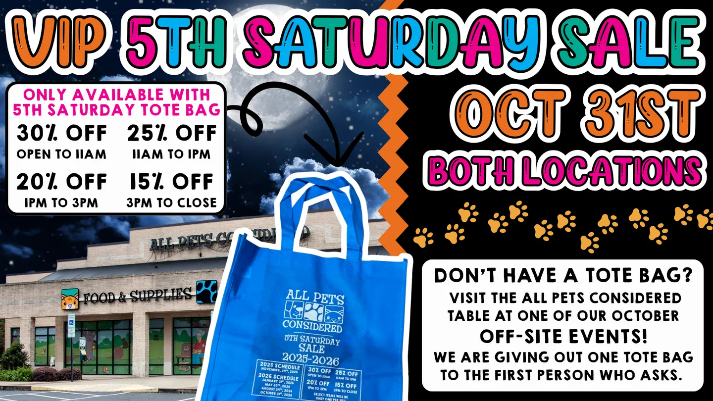 Image of Local Pet Event October VIP 5th Saturday Sale Nearby
