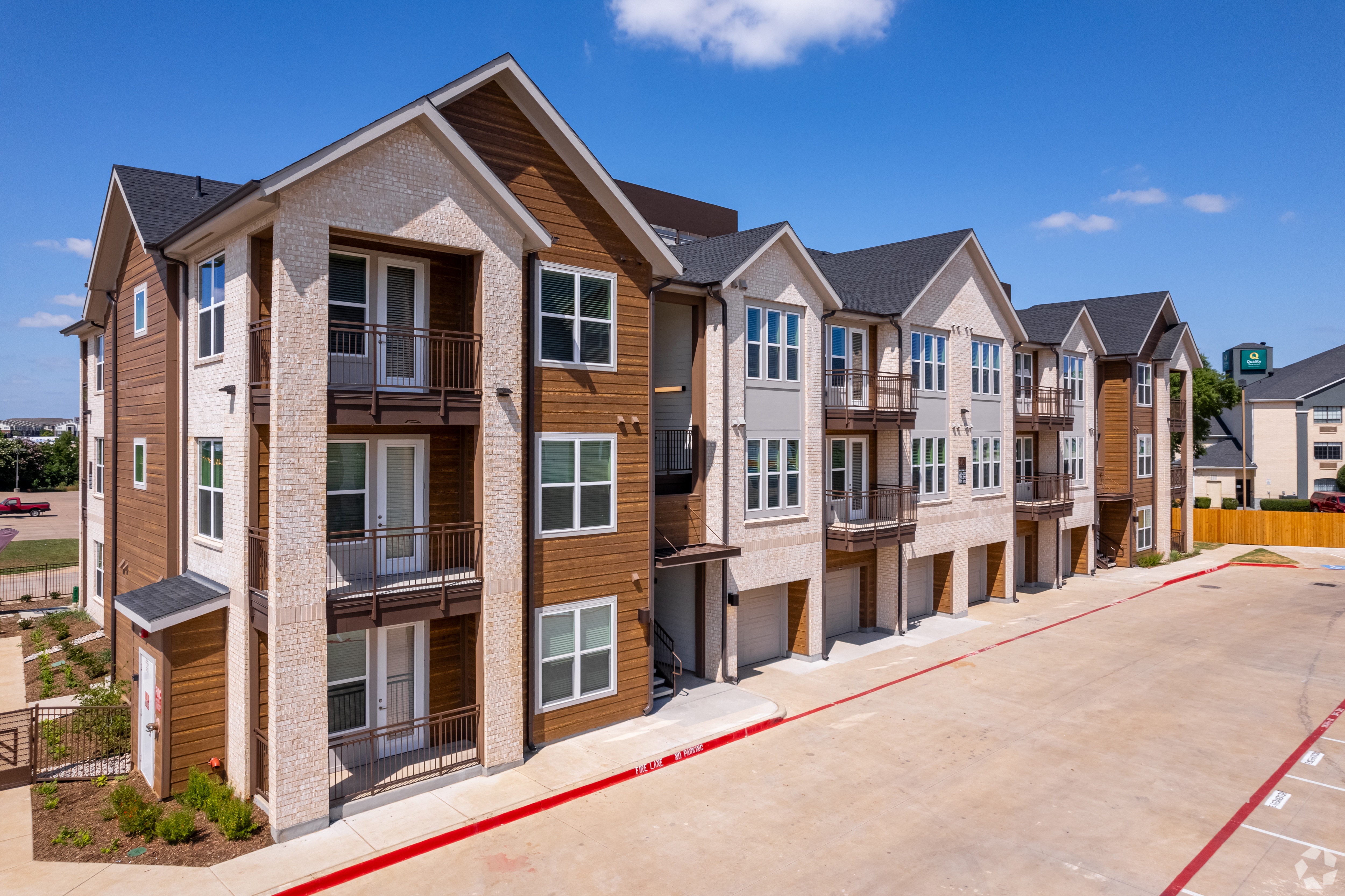 Modern apartment buildings with Reserved Resident Parking