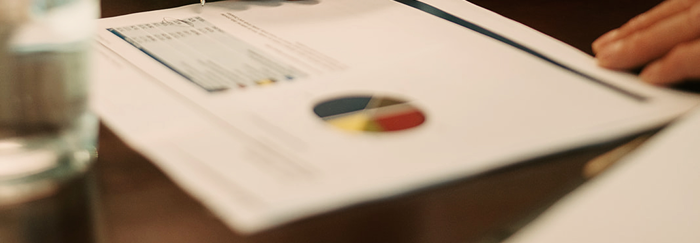 Close-up of a person holding a printed document featuring a circular chart.