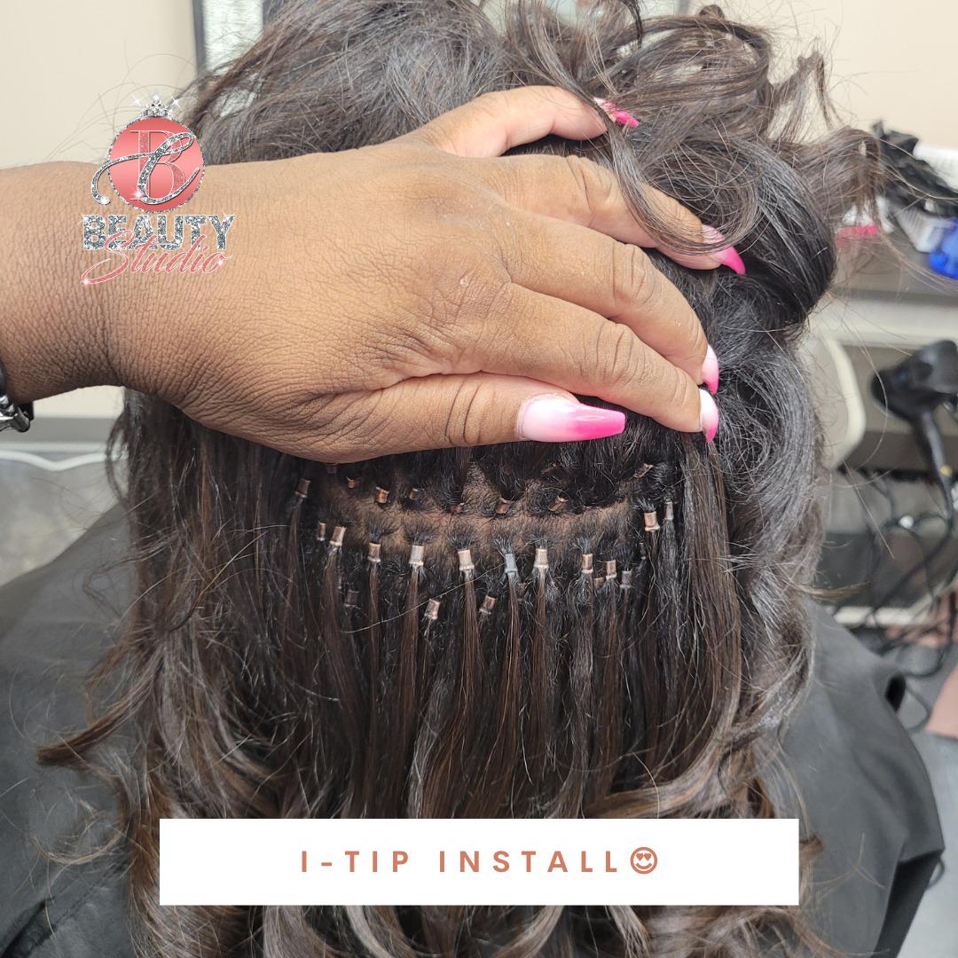 I-Tip Hair Extenions Installation in Matthews, NC - CB Beauty Studio Hair Extensions