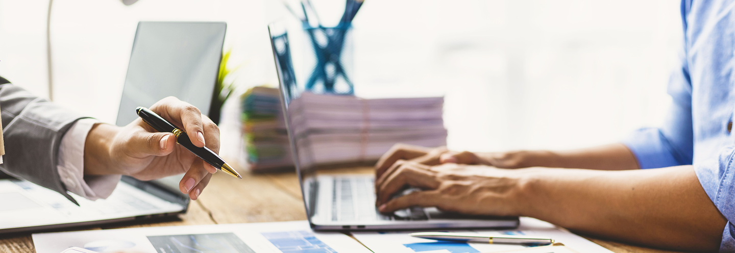 Wealth professionals collaborating.