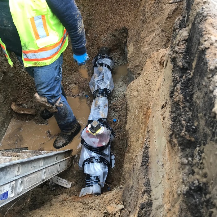 water main repair job in Denver